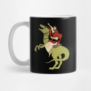 Jesus on a Raptor Mug